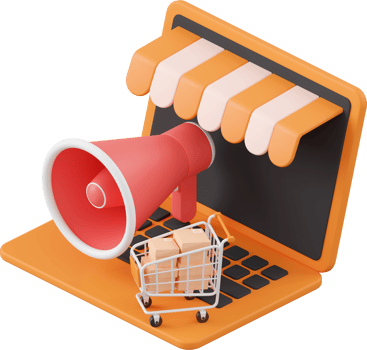 Advertisement on computer notebook, 3d illustration of Icon affiliate marketing png