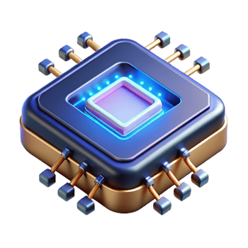 magnificent minimalist Cyberpunk-inspired data chip with glowing circuitry original png