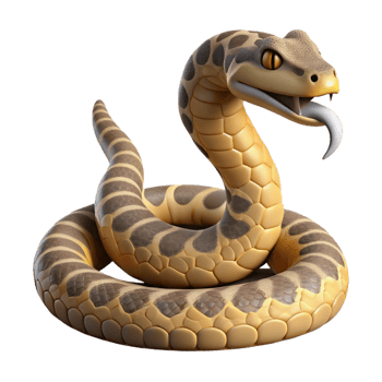 impressive creative A slithering Rattlesnake, professional png