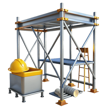 extraordinary contemporary Scaffolding, metal frame, construction equipment, original png