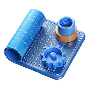 extraordinary rustic Engineering blueprint technical drawing 4K png