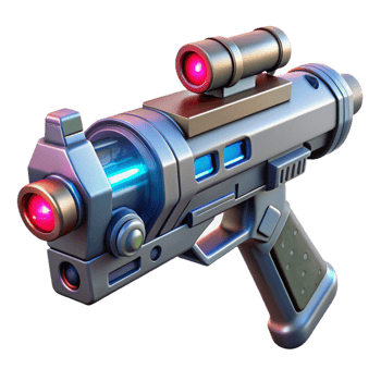 magnificent traditional Futuristic weapon with laser sight exclusive png