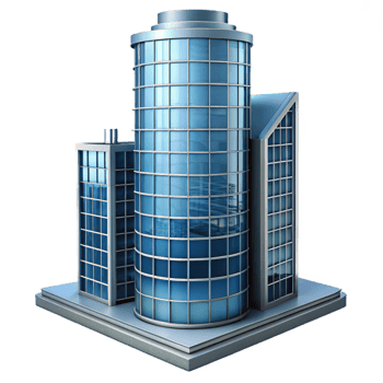 magnificent abstract Modern skyscraper, glass and steel, architectural detail high resolution png