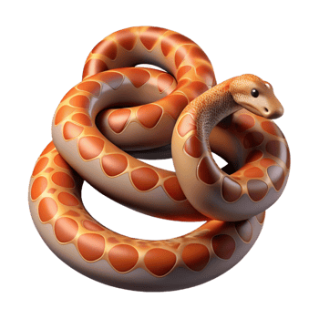 beautiful artistic Snake, python, coiled, professional png