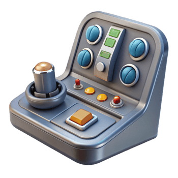 magnificent modern Spaceship cockpit control panel with buttons and levers high resolution png