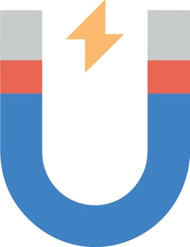 Minimalist Magnet Icon for Branding and Graphics vector