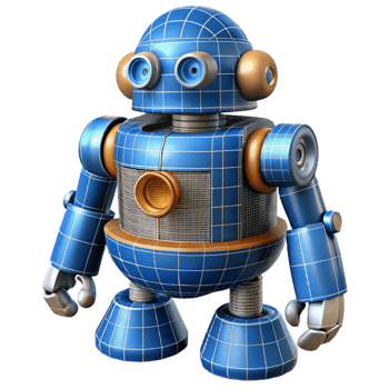 wonderful artistic Steampunk robot blueprint diagram, isolated object professional png