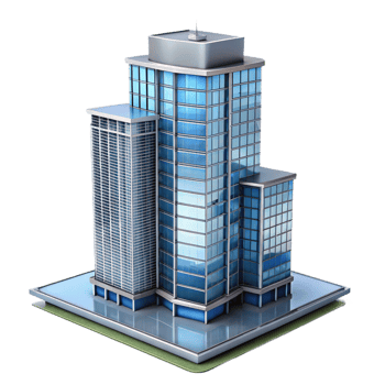 wonderful abstract Modern skyscraper, glass and steel, premium png