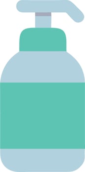 Simple Foaming Bottle with Fluid Lines vector