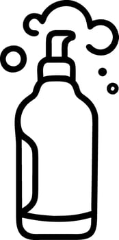 High-Detail Foaming Bottle Illustration vector