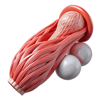stunning vintage Artificial muscle tissue, bioengineered, flexible premium png