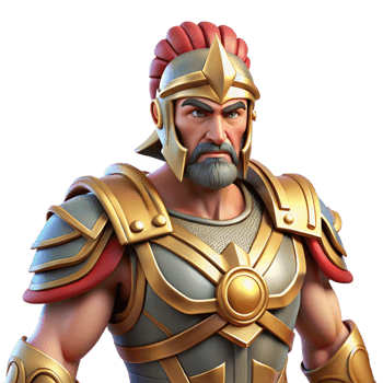 stunning modern Ares, God of War, in battle armor, premium png