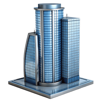 stunning modern Modern skyscraper, glass and steel, architectural detail professional png