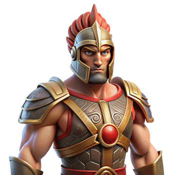 impressive modern Ares, god of war, in battle armor, premium png