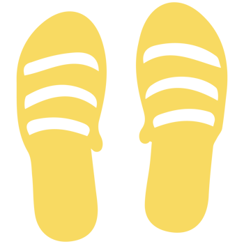 Yellow sandals clip art png