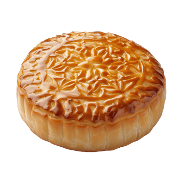 Isolated Tibetan barley cake with intricate floral design displayed on a simple background png