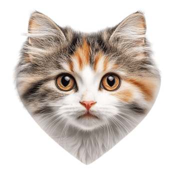 A beautiful domestic cat is looking directly at the viewer png