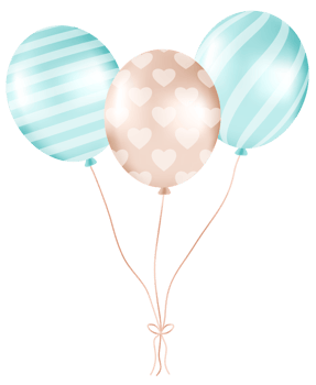 Bunch of Pearl Balloons in Green and Gold Tones png