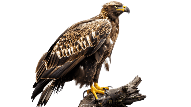 Majestic Bird of Prey Perched on a Branch Detailed Feathers and Sharp Talons Wildlife Photogr png