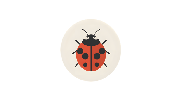 A charming ladybug illustration on a circular background ideal for naturethemed designs and e png