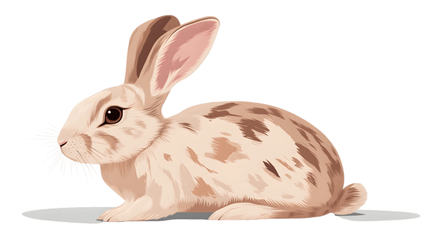 Adorable Rabbit Illustration with Soft Fur and Detailed Features for Nature Wildlife and Anim png
