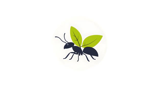 Ant Carrying Leaves Nature and Sustainability Icon Design png