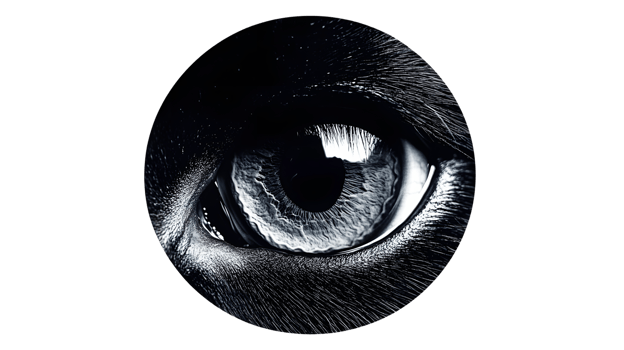 CloseUp of a Detailed Animal Eye with Intense Focus and Dramatic Lighting png