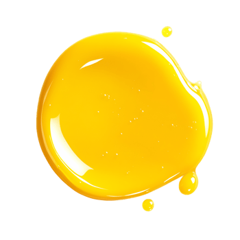 Bright Yellow Liquid Splatter on Transparent Background png