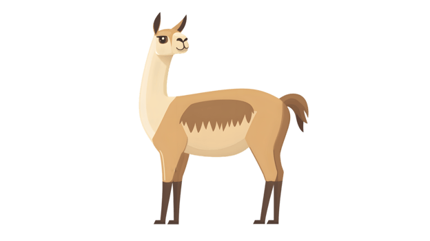 Cute Llama Illustration Cartoon Animal South American Wildlife Perfect for Childrens Books png