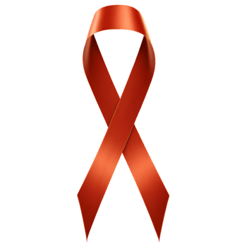 A single red awareness ribbon png
