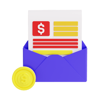Payment Bill with Coin Illustration png