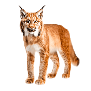 Majestic Lynx Standing Proudly in Natural Environment png