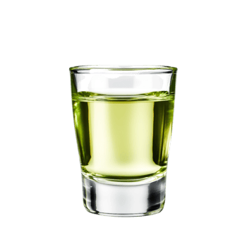 Green Beverage in Clear Glass with Smooth Surface and Vibrant Color png