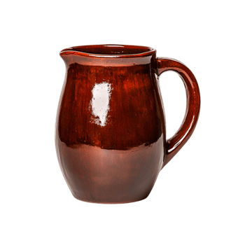 Rustic Ceramic Pitcher with Glossy Finish for Home Decor and Table Setting png