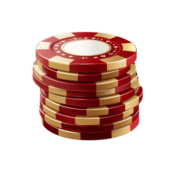 Pile of Red and Gold Poker Chips for Gambling and Casino Games png
