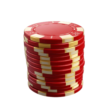 Tower of Red and Gold Casino Chips for Gambling and Gaming png