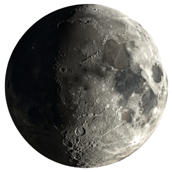 Realistic crescent moon a dark texture png