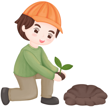 boy planting a tree clip art png