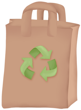 Recyclable paper bags png