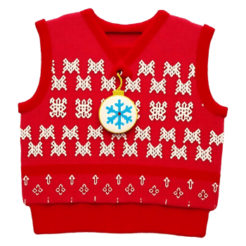 Ugly Christmas Sweater Design Traditional Knitted Holiday Vest png