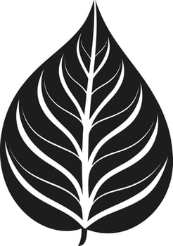 Elegant Leaf Silhouette - Eco-Friendly Nature Illustration vector