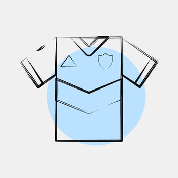 Icon jersey. Football and soccer elements. Icon in color spot style. vector