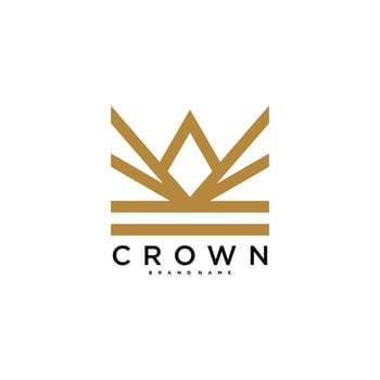 Creative crown logo designs template. vector