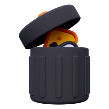 Trash 3D object Illustration png