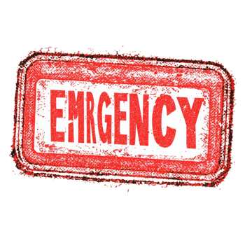 Red emergency text stamp on a transparent background conveying urgency for critical situations, Red EMERGENCY Text Stamp on transparent background png