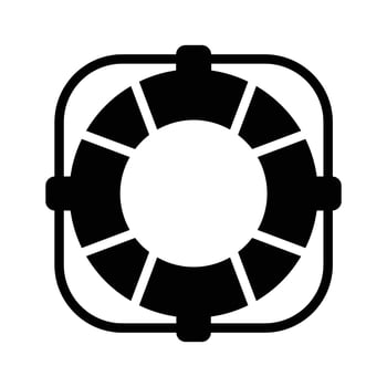 A lifebuoy ring symbolizing water safety, rescue, and emergency aid. vector