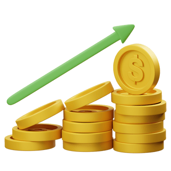 Business Provit 3D object Illustration png