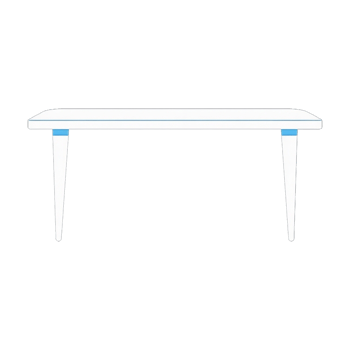 table icon, cartoon style, isolated on transparent background png