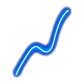 a blue neon arrow on a transparent background png