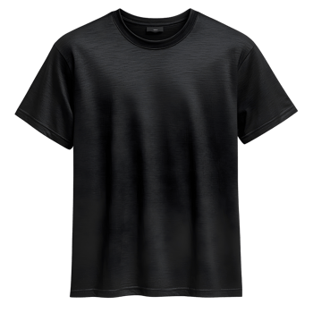 Black T-Shirt on Transparent Background png